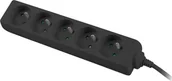 Listwy zasilające - PremiumCord Listwa zasilająca 5 gniazd 5m czarny ppa5-05bk ppa5-05bk - miniaturka - grafika 1