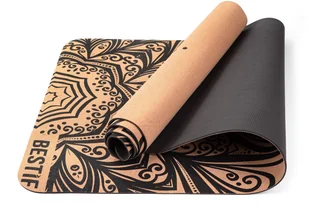 Mata Do Ćwiczeń Fitness Tpe Jogi Korkowa Karimata - Maty do jogi - miniaturka - grafika 3