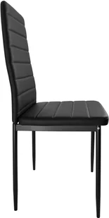 tectake Zestaw mebli do jadalni Berlin - czarny 402837 - Krzesła - miniaturka - grafika 5