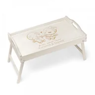 Ławy i stoliki kawowe - Murrano Personalizowany Stolik Śniadaniowy Biały Święta STL-BL-027 - miniaturka - grafika 1