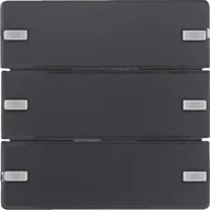 Systemy inteligentnych domów - Berker Hager Hager KNX easy Q.1/Q.3 antracyt Przycisk 3-krotny z polem opisowym diodami LED RGB i czujnikiem temperatury B_80143326 - miniaturka - grafika 1