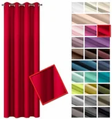 Zasłony - Eurofirany zasłona ZAS/Rita/czerniewice (województwo Rita z oczkami, 140 x 250 cm, czerwony - miniaturka - grafika 1