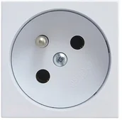 Gniazdka elektryczne - Ospel Gniazdo pojedyncze z uziemieniem KIER Biały GK-1Z/46 - miniaturka - grafika 1