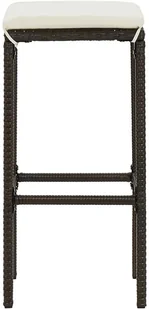 vidaXL 5-cz. zestaw mebli barowych do ogrodu, z poduszkami, brązowy 3064878 - Meble ogrodowe - miniaturka - grafika 3