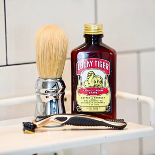 LUCKY TIGER LUCKY TIGER Liquid Cream Shave Płynny Krem do Golenia 150 ml - Kosmetyki do golenia - miniaturka - grafika 4