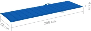 vidaXL Ogrodowy leżak z poduszką, szary, lite drewno akacjowe 3061369 - Leżaki ogrodowe - miniaturka - grafika 7