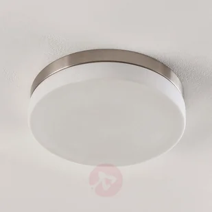 Lampa sufitowa Amilia z niklowaną podstawą, IP44 - Lampy sufitowe - miniaturka - grafika 4