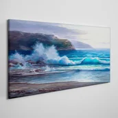 Obrazy i zdjęcia - PL Coloray Obraz Canvas wybrzeże fale ocean 100x50cm - miniaturka - grafika 1