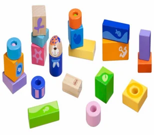 Chicco Zestaw klocków drewnianych 23 szt. CHI00005165000000 - Klocki - miniaturka - grafika 7