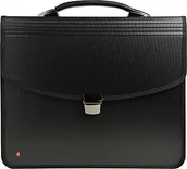 Teczki i skoroszyty - Exacompta Exacompta 59144E Teczka Exabag Premium z 2 głównymi przegrodami na wizytówki i 2 przegrodami na płyty CD A4 do bezpiecznego transportu Twoich dokumentów do szkoły, na uczelnię i do pracy, czarna 59144E - miniaturka - grafika 1