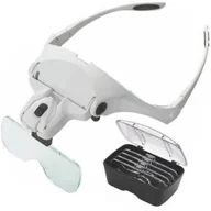 Latarki - Hadex Hadex - LED Lupa czołowa z oświetleniem 2xLED/3xAAA - miniaturka - grafika 1