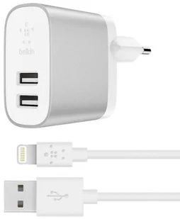 Belkin Ładowarka sieciowa Boost Charge 2x USB + kabel Lightning AZBLKULBOOSTLIG - Ładowarki do telefonów Belkin Ładowarka sieciowa Boost Charge 2x USB + kabel Lightning AZBLKULBOOSTLIG - Ładowarki do telefonów - miniaturka - grafika 3