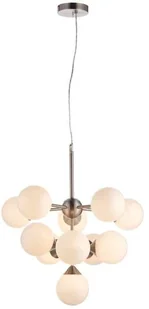 Endon Loftowa LAMPA wisząca OSCAR 76500 Endon szklana OPRAWA mondo ZWIS molekuły kule balls szczotkowany mosiądz białe 76500 - Lampy sufitowe - miniaturka - grafika 2