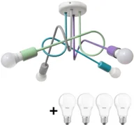 Lampy sufitowe - Helam LED Żyrandol dziecięcy OXFORD 4xE27/9W/230V - miniaturka - grafika 1