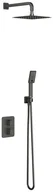 Zestawy prysznicowe - Omnires Zestaw podtynkowy termostatyczny Saxon grafit - miniaturka - grafika 1