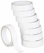Taśmy klejące - Relaxdays przezroczysta podwójna taśma klejąca, 8 rolek, odrywana obustronnie, taśma 24 mm szerokości, 8 m długości, przezroczysta 10023907 - miniaturka - grafika 1