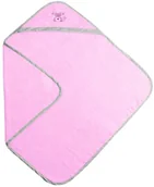 Okrycia kąpielowe dla dzieci - BabyMatex Multitex Bamboo, Kąpielowe okrycie niemowlęce, 100x100 cm, Różowe - miniaturka - grafika 1