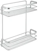 Koszyki łazienkowe - Metaltex 404814039 Viva prysznicowe części do 2-piętrowy polyt herm, wygląd stali szlachetnej, 1 - opakowanie 40.48.14 - miniaturka - grafika 1