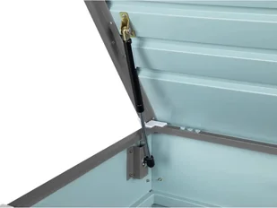 Beliani Skrzynia ogrodowa metalowa 300 l szara CEBROSA - Skrzynie ogrodowe - miniaturka - grafika 6