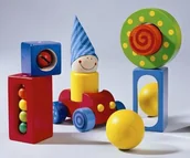 Klocki - Haba Drewniane Klocki 12m+ - Pierwsze klocki budowlane, sensoryczne, HB1189 - miniaturka - grafika 1