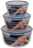 Pojemniki kuchenne - Maturi maturi jest hermetycznie okrągły pojemnik na żywność zestaw pudełek, tworzywo sztuczne, zestaw 3 H011 - miniaturka - grafika 1