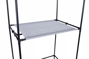 Szafa tekstylna z półką Fela - szary FELA SZARA - Szafy - miniaturka - grafika 7