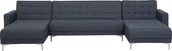 Narożniki - Beliani Narożnik rozkładany 5-osobowy ciemnoszary ABERDEEN 118179 - miniaturka - grafika 1