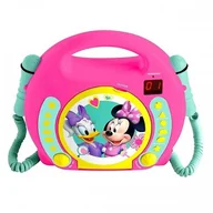 Zabawki interaktywne dla dzieci - Lexibook MYSZKA MINNIE Karaoke Odtwarzacz CD 2x Mikrofon RCDK100MN - miniaturka - grafika 1