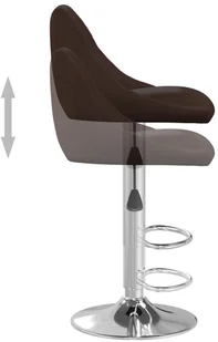 vidaXL Lumarko Stołki barowe, 2 szt., brązowe, sztuczna skóra 335182 - Taborety i hokery - miniaturka - grafika 6