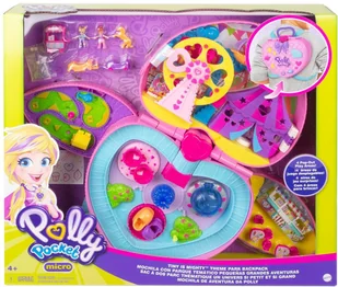 Mattel POLLY POCKET Rozkładany plecak Park rozrywki GKL60 GKL60 - Domki dla lalek - miniaturka - grafika 9