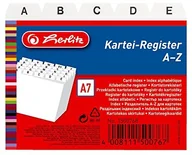 Przekładki do segregatorów - Herlitz 1500768 fiszek Register A7 "A-Z", PP, 25-częściowy 1500768 - miniaturka - grafika 1