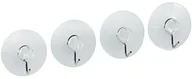 Wieszaki i stojaki - Fackelmann przyssawka 4 sztuki z tworzywa sztucznego/stal nierdzewna, Przezroczysty/srebrny 61135 - miniaturka - grafika 1