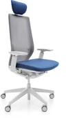 Fotele i krzesła biurowe - ProfiM Fotel Accis Pro 151SFL TYP B Jasnoszare z zagłówkiem i systemem HPS 5968 - miniaturka - grafika 1