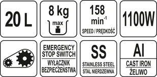 Yato MIKSER SPIRALNY 20L Z 2 PRĘDKOŚCIAMI - YG-03059 YG-03059 - Inne urządzenia gastronomiczne - miniaturka - grafika 6