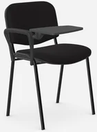 Fotele i krzesła biurowe - Nowy Styl Krzesło konferencyjne stelaż czarny z pulpitem ISO - miniaturka - grafika 1