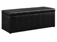 Fotele - Vente-Unique Skrzynia CONCIERTO z imitacji skóry - Czarny - miniaturka - grafika 1