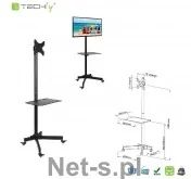 Techly Stojak mobilny LCD/LED 19-37 cali regulowany do 20KG - Uchwyty do telewizora - miniaturka - grafika 3