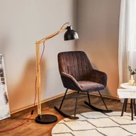 Lampy stojące - Euluna Lampa podłogowa Skansen, regulowana, czarna - miniaturka - grafika 1