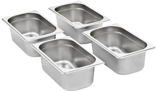 vidaXL vidaXL Tace gastronomiczne, 8 szt., GN 1/4 100 mm, stal nierdzewna - Wyposażenie lokali gastronomicznych - miniaturka - grafika 2
