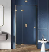 Akcesoria do armatury i ceramiki - NEW TRENDY Avexa Gold drzwi wnękowe 80x200 cm przejrzyste lewa EXK-1714 | - miniaturka - grafika 1