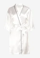 Szlafroki damskie - Biały Szlafrok Pheneis - miniaturka - grafika 1