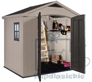Keter Domek narzędziowy Factor, kremowy, 256,5x182x243 cm - Altany ogrodowe - miniaturka - grafika 35