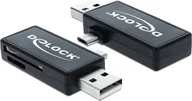 Czytniki kart pamięci - Delock Czytnik Micro USB OTG + USB A M 91731 - miniaturka - grafika 1