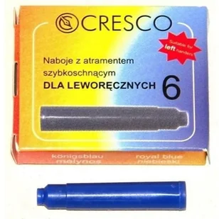 Cresco Naboje do piór niebieskie 6 sztuk dla leworęcznych - Artykuły biurowe - miniaturka - grafika 2