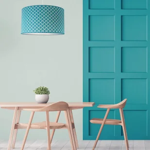 Euluna Lampa wisząca Maroko, mały wzór, turkusowy/biały - Lampy sufitowe - miniaturka - grafika 2