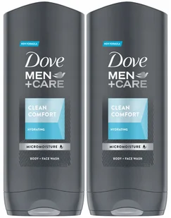 Dove Men Care Clean Comfort Żel Prysznic 2 x 400ml - Żele pod prysznic dla mężczyzn - miniaturka - grafika 4