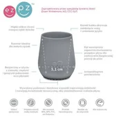 Kubki dla dzieci - EZPZ Silikonowy kubeczek szary Tiny Cup  EZPZ 818156021387 - miniaturka - grafika 1