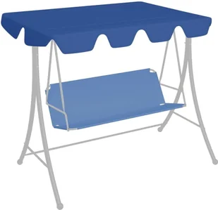 VidaXL Lumarko Zadaszenie do huśtawki ogrodowej, niebieskie, 150/130x70/105 cm! 312103 VidaXL - Markizy - miniaturka - grafika 4