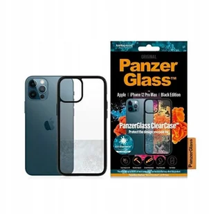 PanzerGlass Obudowa dla telefonów komórkowych ClearCase Antibacterial na Apple iPhone 12 Pro Max 0253) Czarny/przezroczysty - Etui i futerały do telefonów - miniaturka - grafika 2