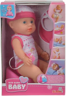 Simba Lalka bobas siusiająca New Born Baby 30 cm + nosidełko 2w1 4006592578008 - Lalki dla dziewczynek - miniaturka - grafika 3